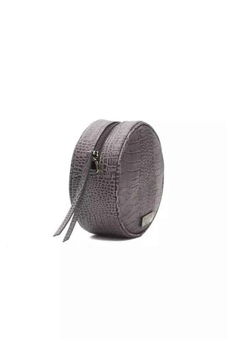 Pompei Donatella Gray Leather Women Crossbody Bag