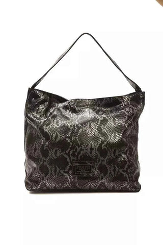 Pompei Donatella Gray Leather Women Shoulder Bag