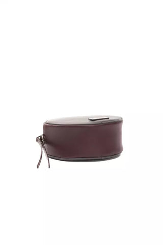 Pompei Donatella Chic Burgundy Small Oval Crossbody Bag - Ginchy