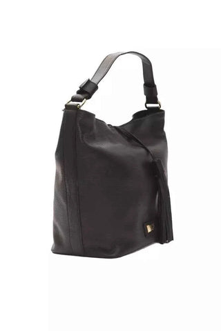 Pompei Donatella Black Leather Women Shoulder Bag