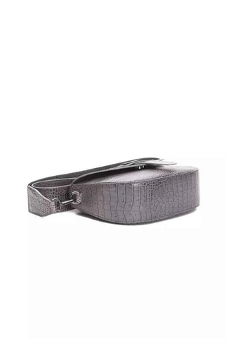Pompei Donatella Gray Leather Women Crossbody Bag