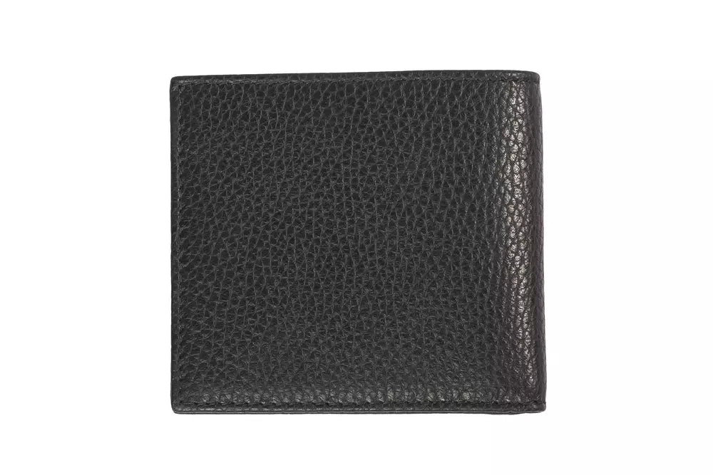 Trussardi Black Leather Men Wallet - Ginchy