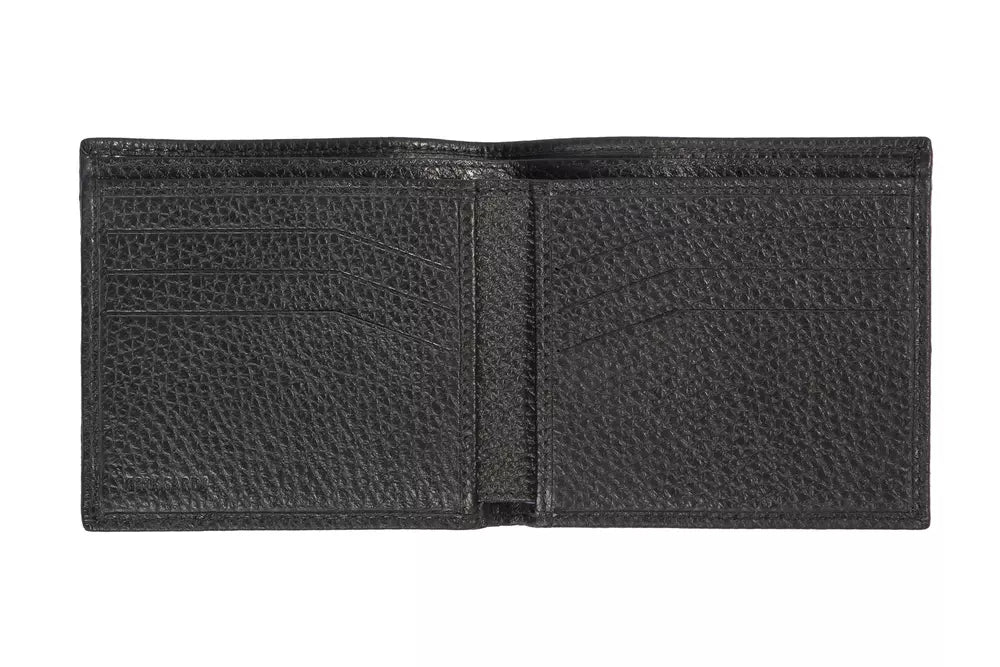 Trussardi Black Leather Men Wallet - Ginchy