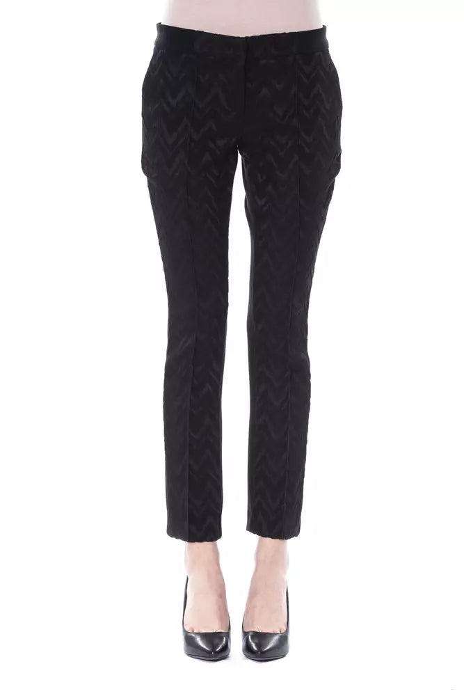 BYBLOS Black Marabou Women Pants - Ginchy