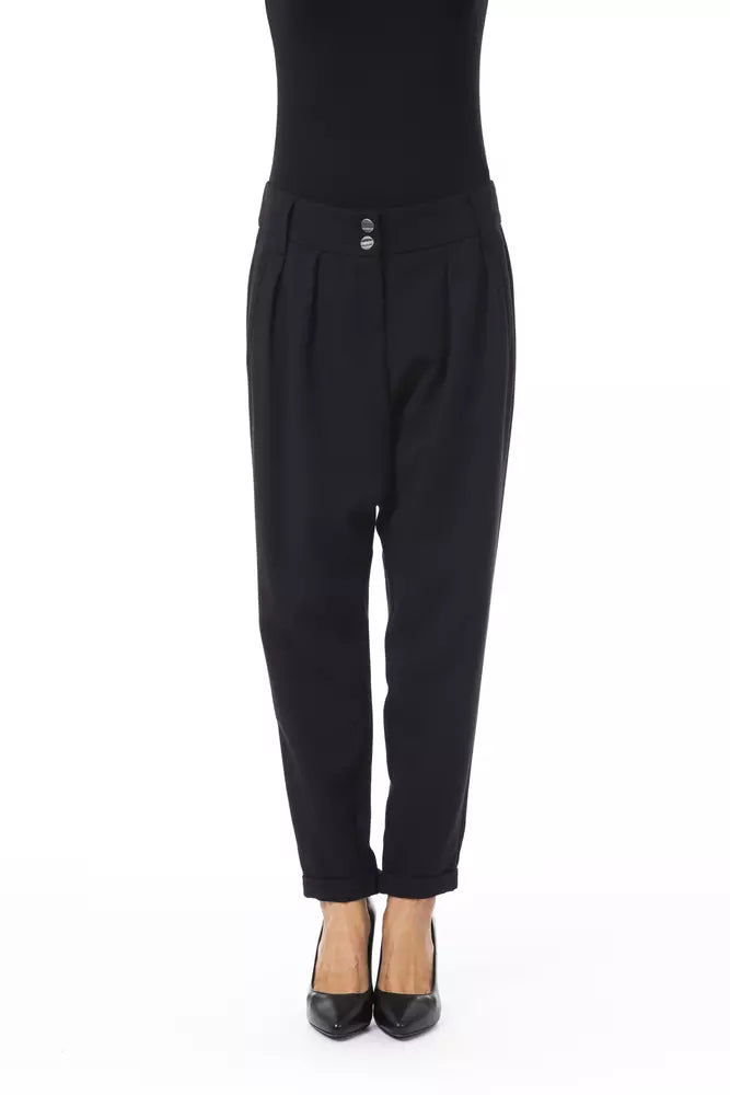 BYBLOS Black Polyester Women Pant - Ginchy