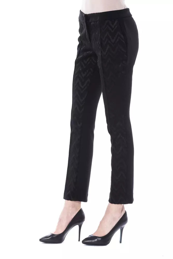 BYBLOS Black Marabou Women Pants - Ginchy