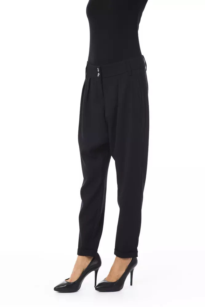 BYBLOS Black Polyester Women Pant - Ginchy