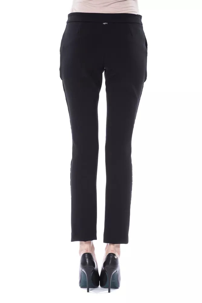 BYBLOS Black Marabou Women Pants - Ginchy