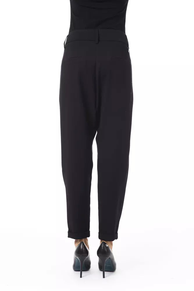 BYBLOS Black Polyester Women Pant - Ginchy