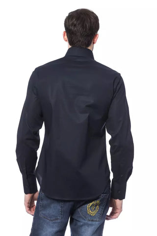 Billionaire Italian Couture Blue Cotton Men Shirt - Ginchy