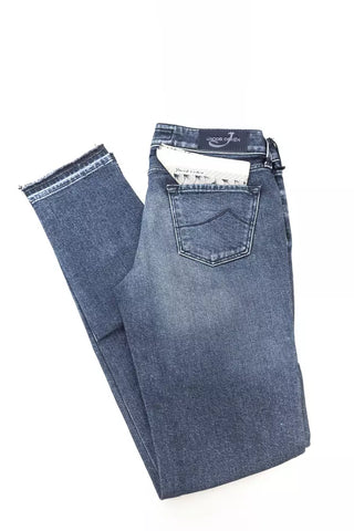Jacob Cohen Blue Cotton Women Jeans - Ginchy