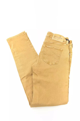 Jacob Cohen Beige Cotton Women Jeans - Ginchy