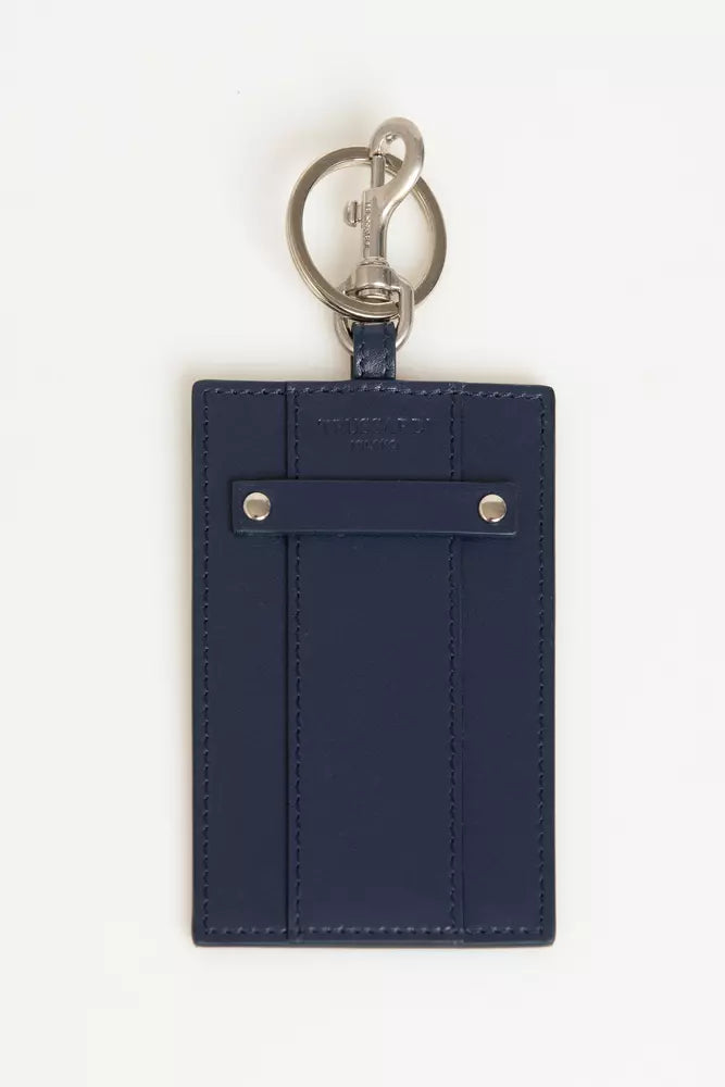 Trussardi Blue Leather Men Badge Holder - Ginchy