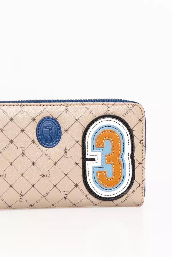 Trussardi Beige Leather Men Wallet - Ginchy