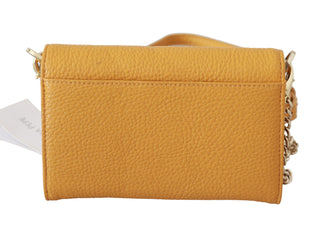 PATRIZIA PEPE Yellow Leather Shoulder Strap Sling Bag