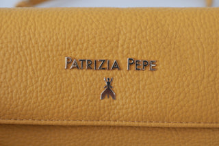 PATRIZIA PEPE Yellow Leather Shoulder Strap Sling Bag