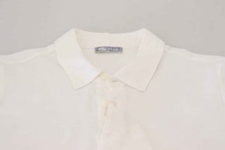FRADI White Cotton Collared Short Sleeves Polo T-shirt