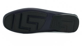 Versace Elegant Navy Blue Calf Leather Loafers - Ginchy