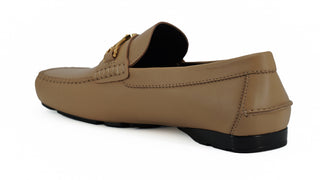 Versace Exquisite Medusa Gold-Tone Leather Loafers - Ginchy