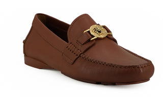 Versace Elegant Medusa-Embossed Leather Loafers - Ginchy