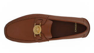 Versace Elegant Medusa-Embossed Leather Loafers - Ginchy