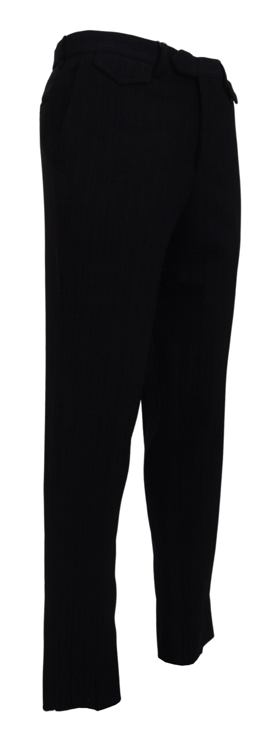 BENCIVENGA Black Cotton Straight Fit Men Formal Pants - Ginchy