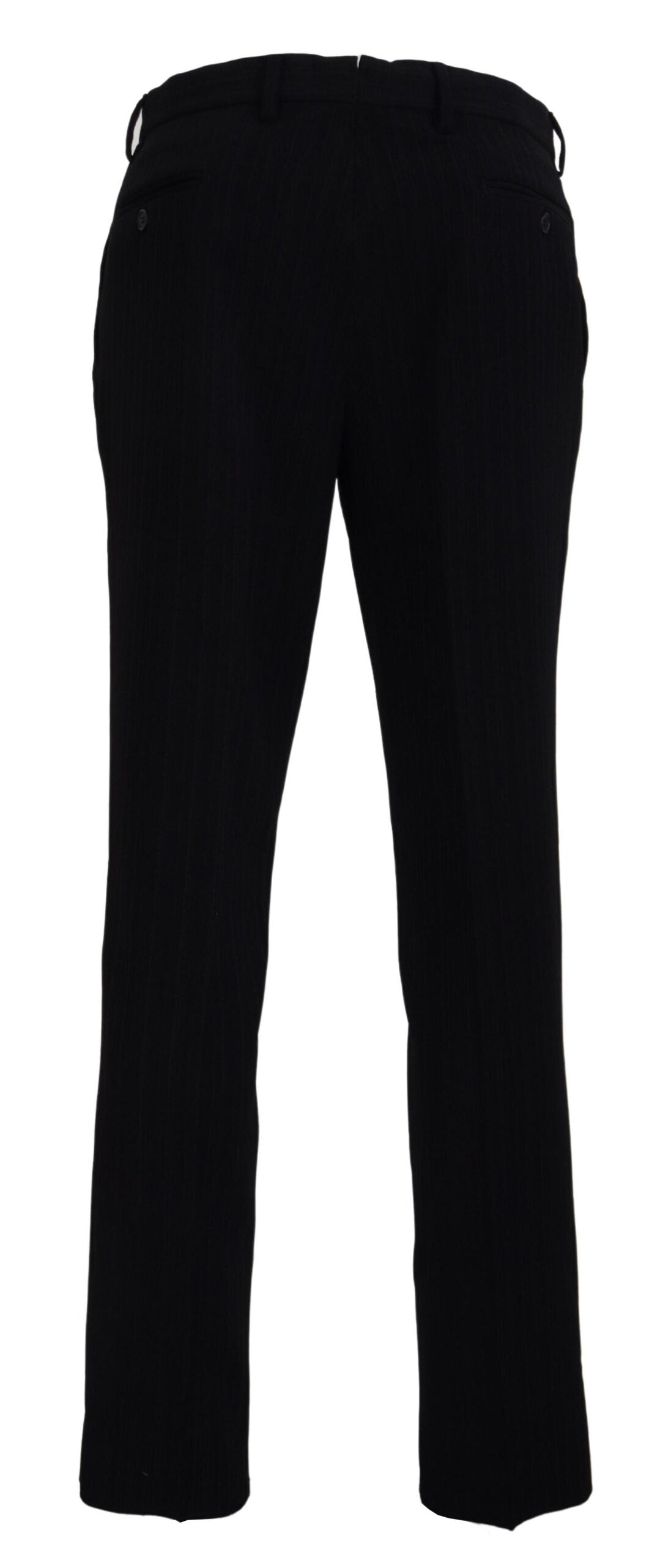BENCIVENGA Black Cotton Straight Fit Men Formal Pants - Ginchy