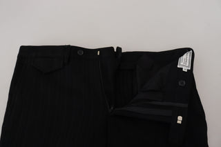 BENCIVENGA Black Cotton Straight Fit Men Formal Pants - Ginchy