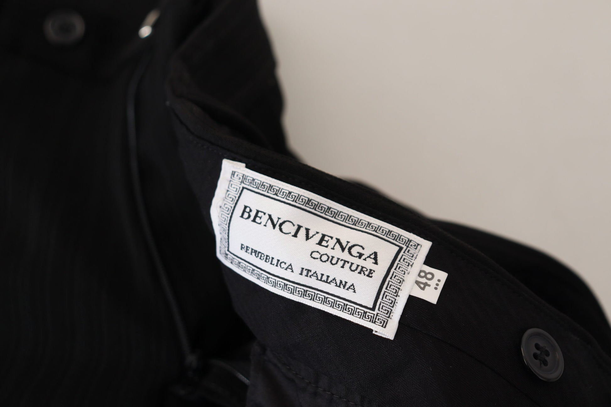BENCIVENGA Black Cotton Straight Fit Men Formal Pants - Ginchy