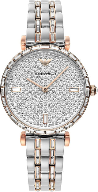 Emporio Armani Elegant Two-Tone Crystal Pave Watch - Ginchy