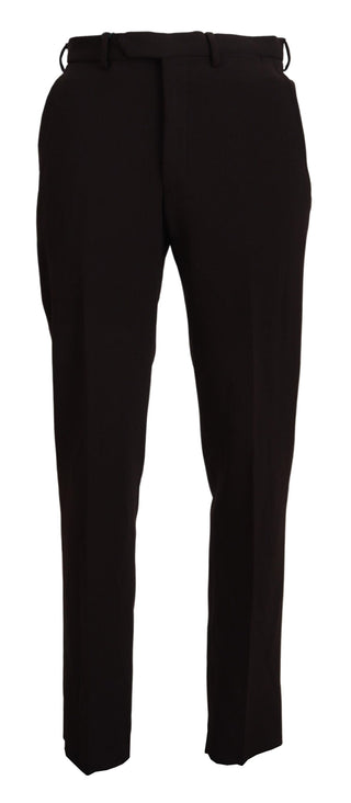 BENCIVENGA Brown Straight Fit Formal Men Pants - Ginchy