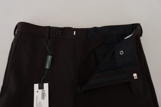 BENCIVENGA Brown Straight Fit Formal Men Pants - Ginchy