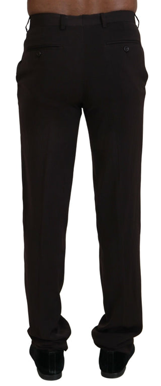 BENCIVENGA Brown Straight Fit Formal Men Pants - Ginchy