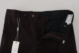 BENCIVENGA Brown Straight Fit Formal Men Pants - Ginchy