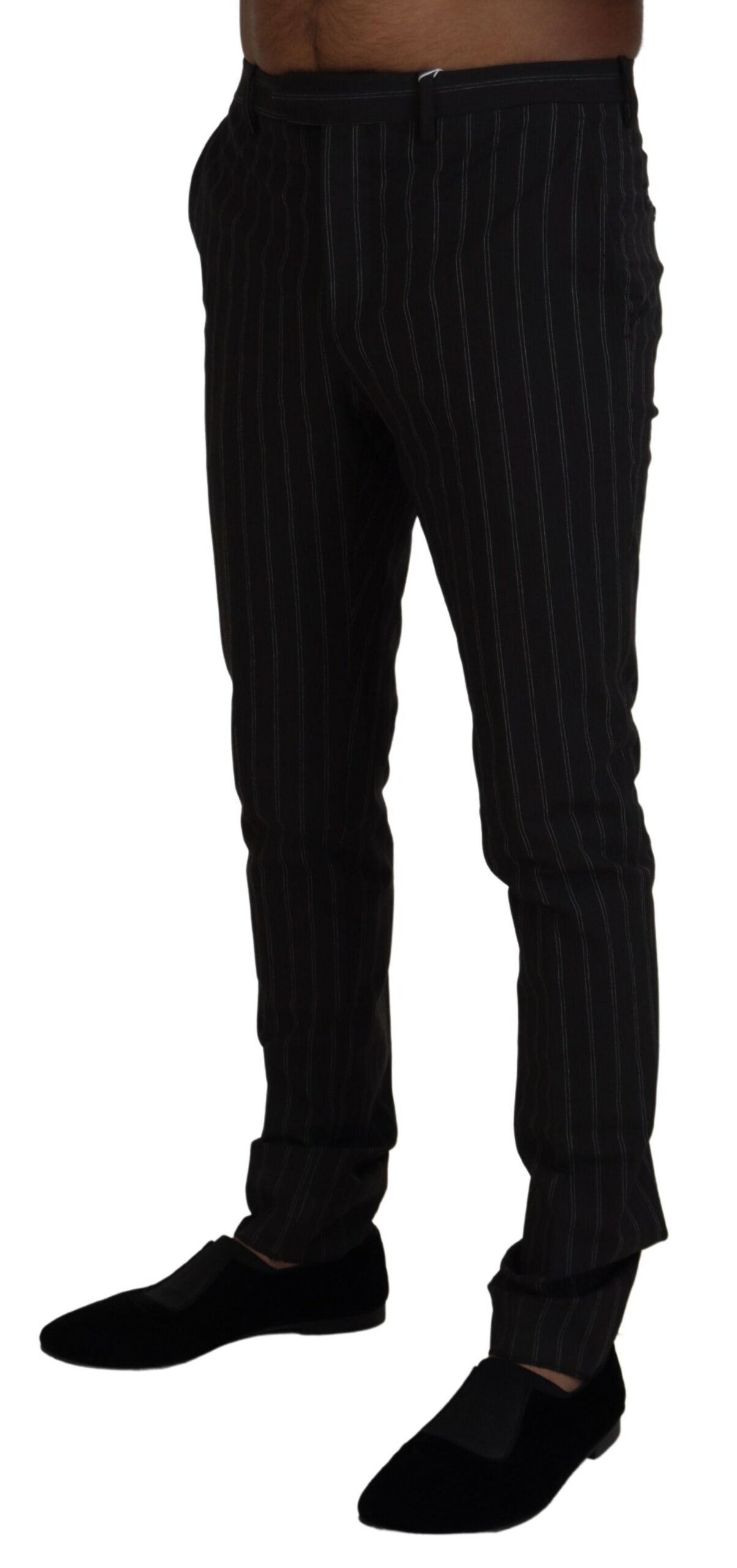 BENCIVENGA Black Stripes Viscose Dress Pants - Ginchy