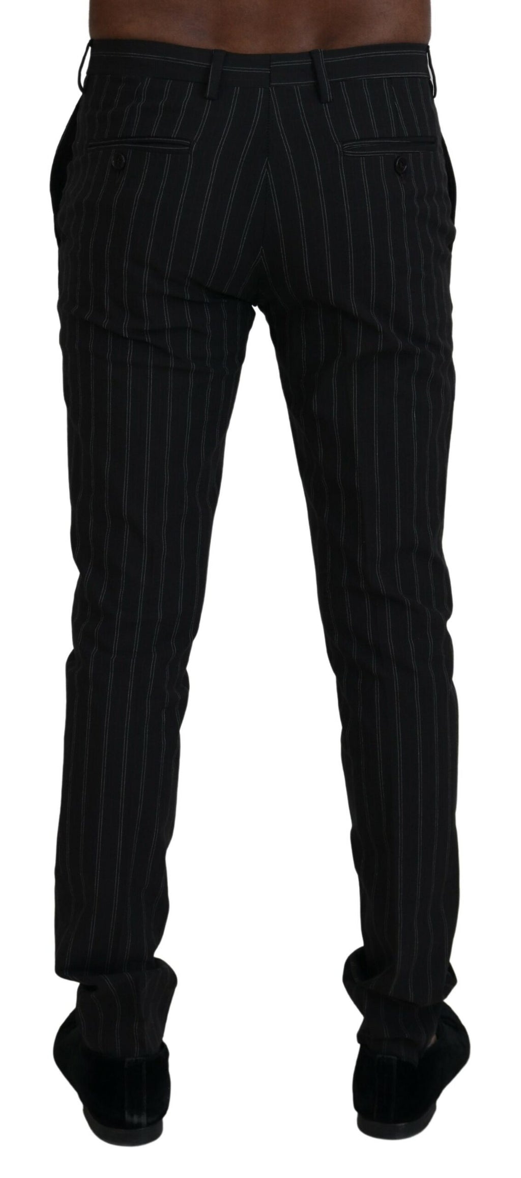 BENCIVENGA Black Stripes Viscose Dress Pants - Ginchy