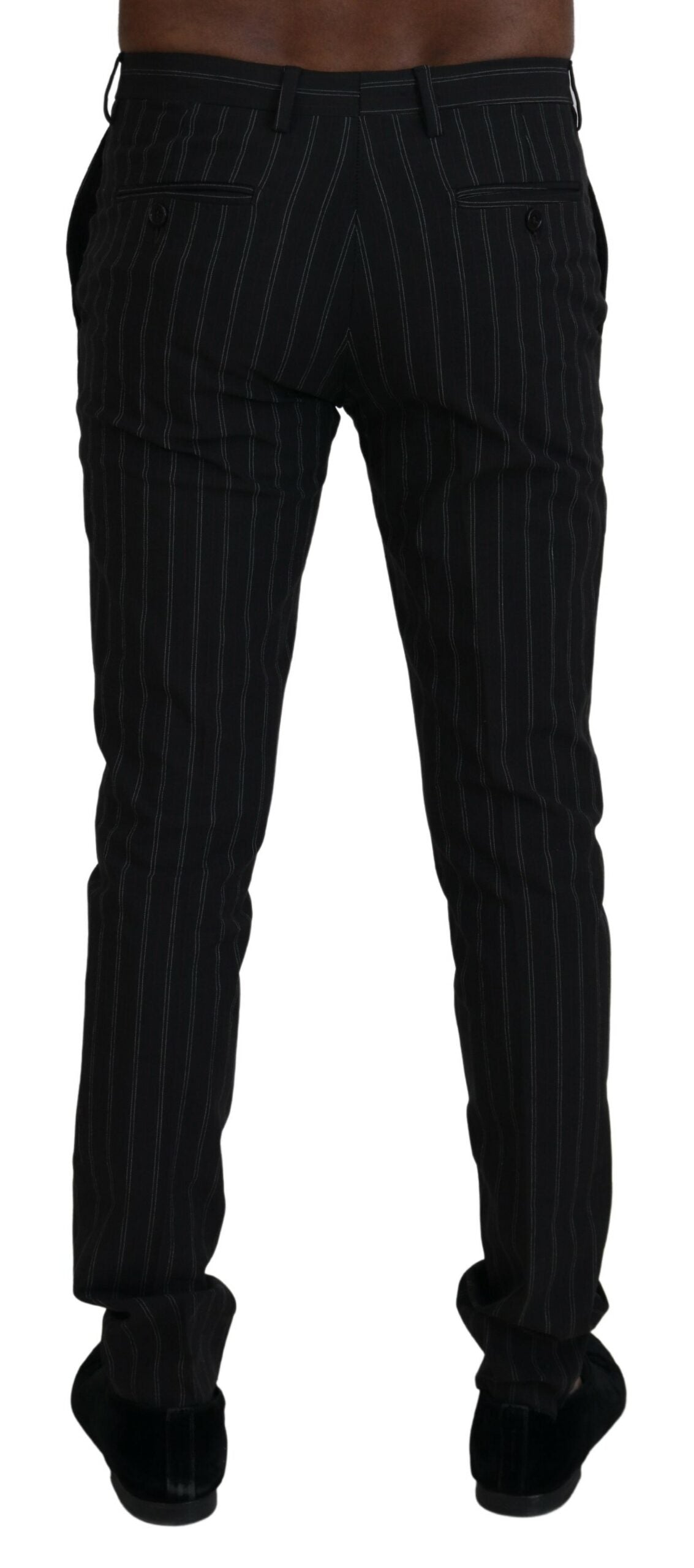 BENCIVENGA Black Stripes Viscose Dress Pants - Ginchy
