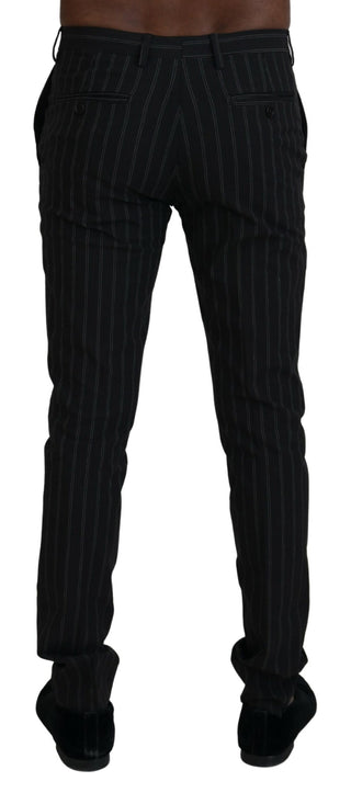 BENCIVENGA Black Stripes Viscose Dress Pants - Ginchy