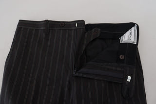 BENCIVENGA Black Stripes Viscose Dress Pants - Ginchy
