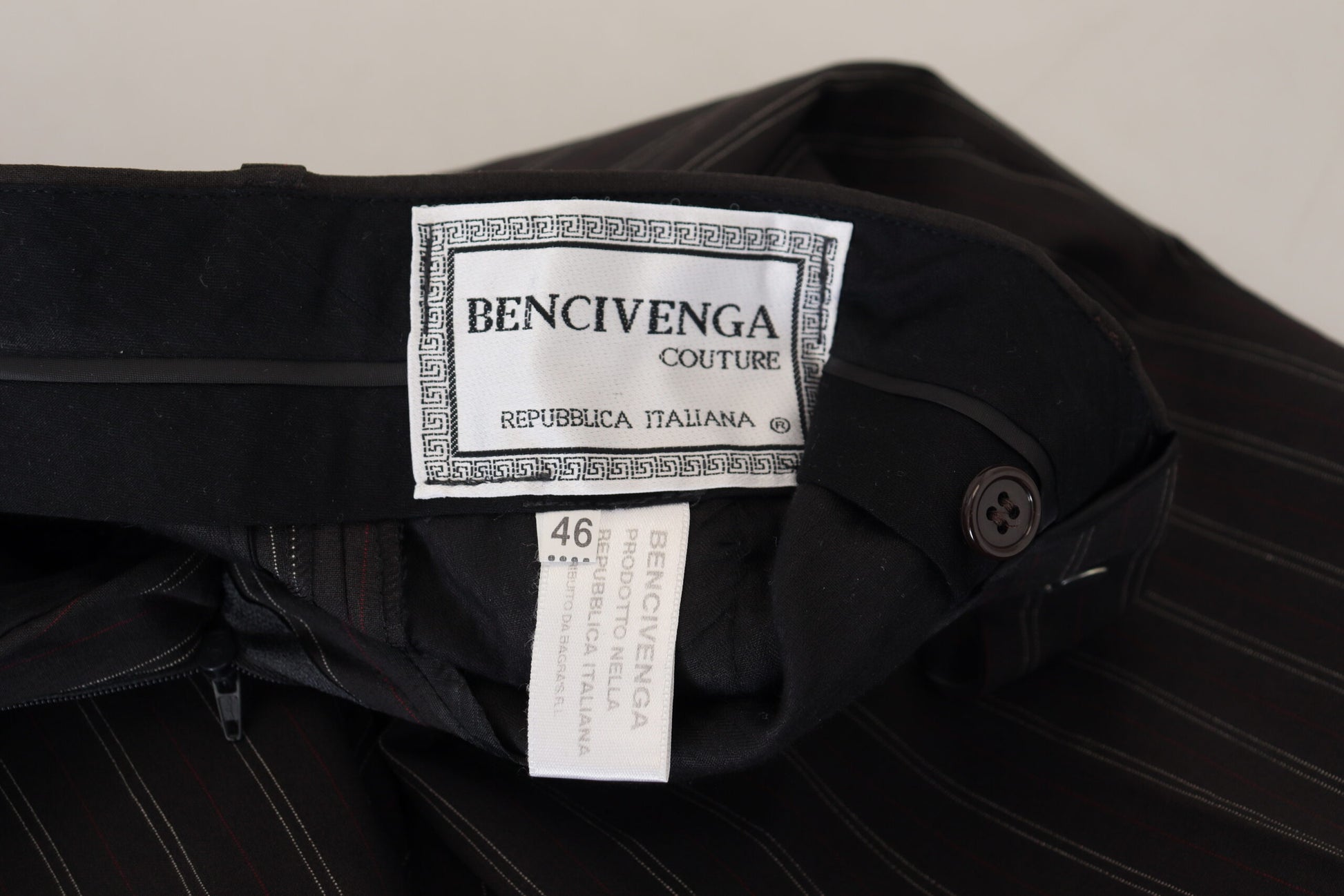 BENCIVENGA Black Stripes Viscose Dress Pants - Ginchy
