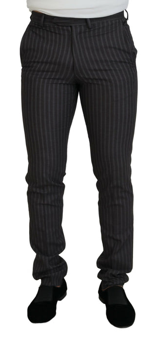 BENCIVENGA Brown Stripes Slim Fit Men Pants - Ginchy