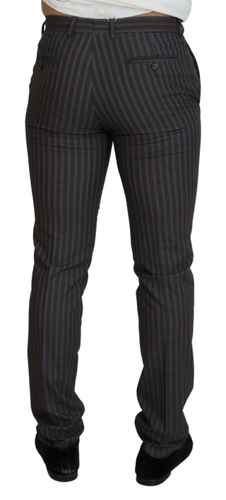 BENCIVENGA Brown Stripes Slim Fit Men Pants - Ginchy