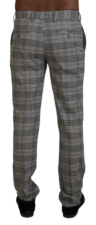 BENCIVENGA Gray Checkered Skinny Men Pants - Ginchy