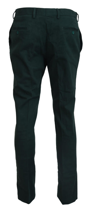 BENCIVENGA Dark Green Cotton Skinny Men Pants - Ginchy