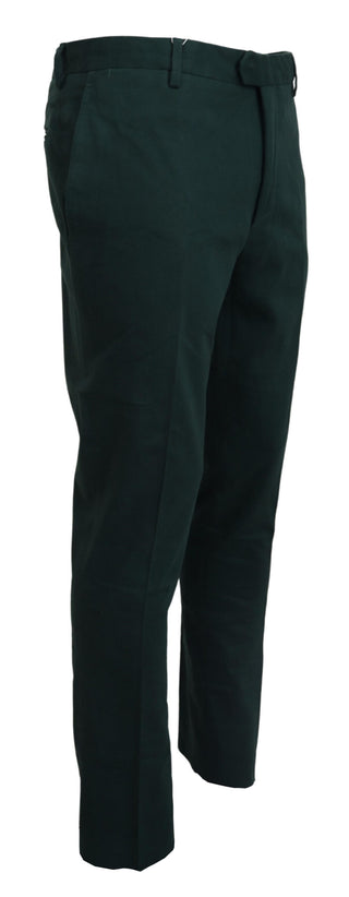 BENCIVENGA Dark Green Cotton Skinny Men Pants - Ginchy