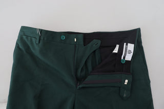 BENCIVENGA Dark Green Cotton Skinny Men Pants - Ginchy