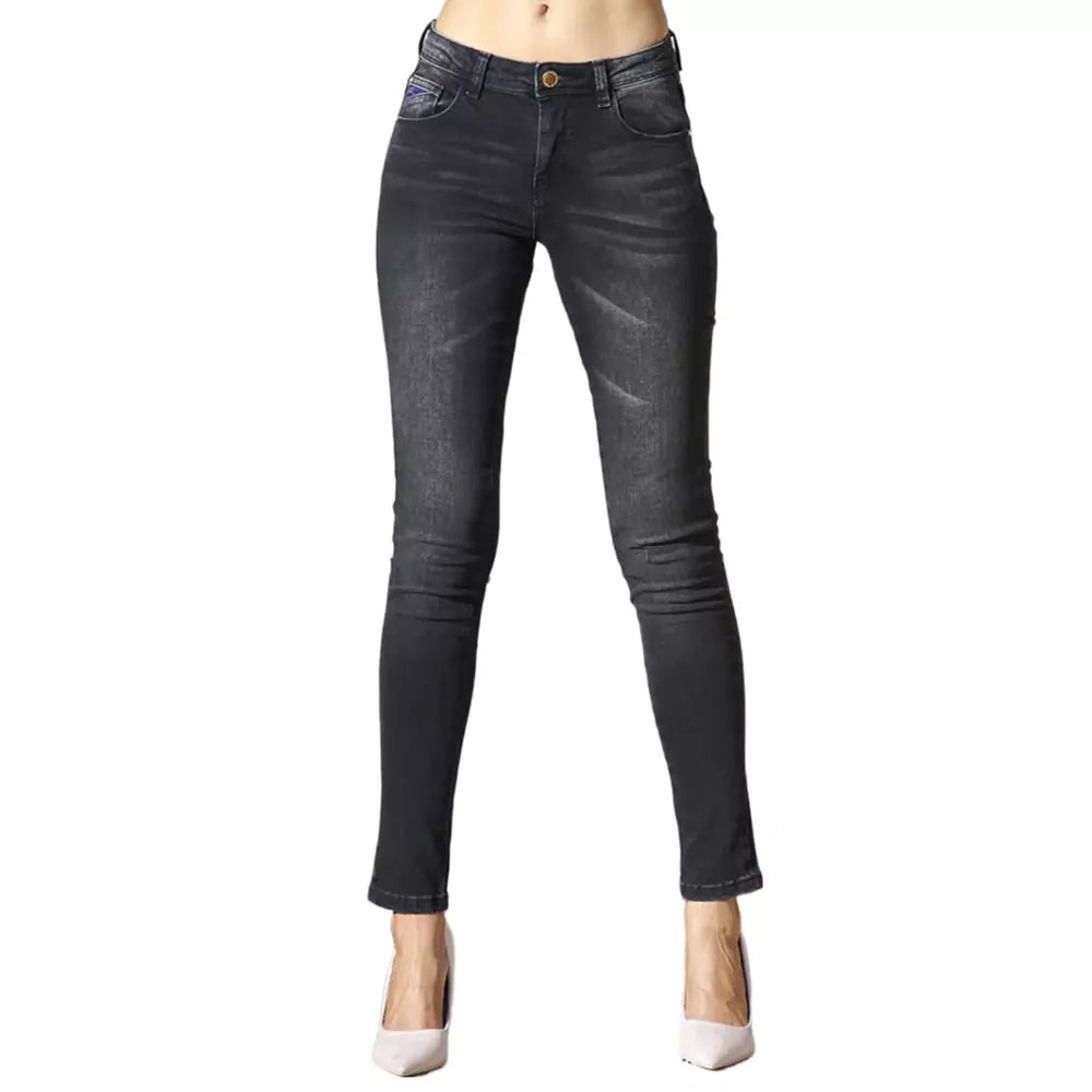Yes Zee Black Cotton Women Jeans - Ginchy