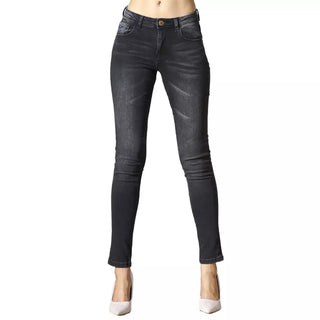 Yes Zee Black Cotton Women Jeans - Ginchy