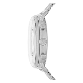 Emporio Armani Sophisticated Silver Steel Chronograph Watch - Ginchy