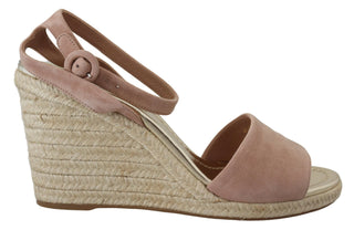 Prada Pink Suede Leather Ankle Strap Sandals - Ginchy
